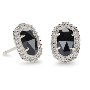 Kendra Scott Cade Stud Earrings - Black & Silver